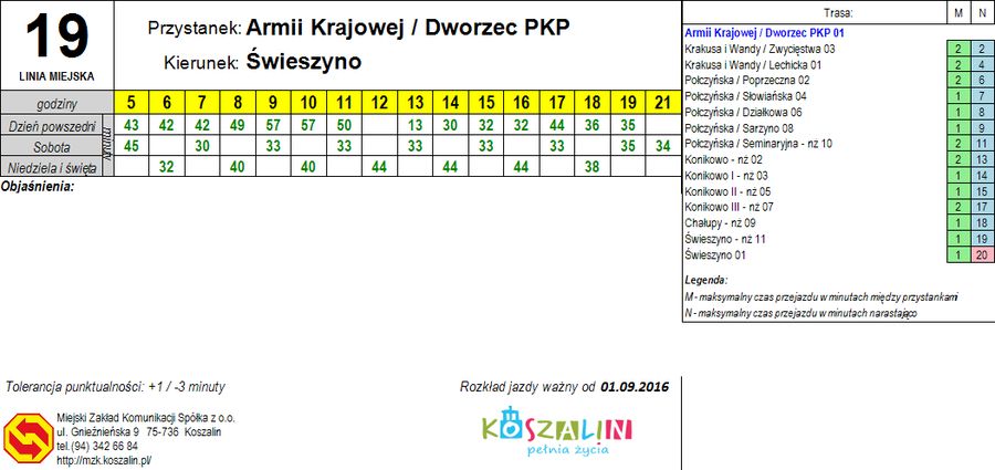 rozkład jazdy