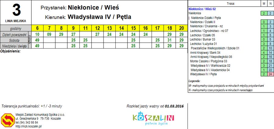 rozkład jazdy